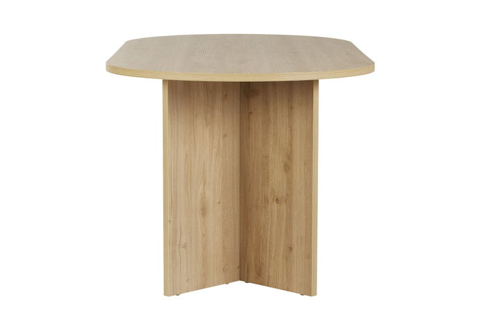 Hannah Home Mesa de comedor extensible de roble Cádiz, tablero de partículas con melamina, 180x75x90 cm, capacidad de carga 70 kg